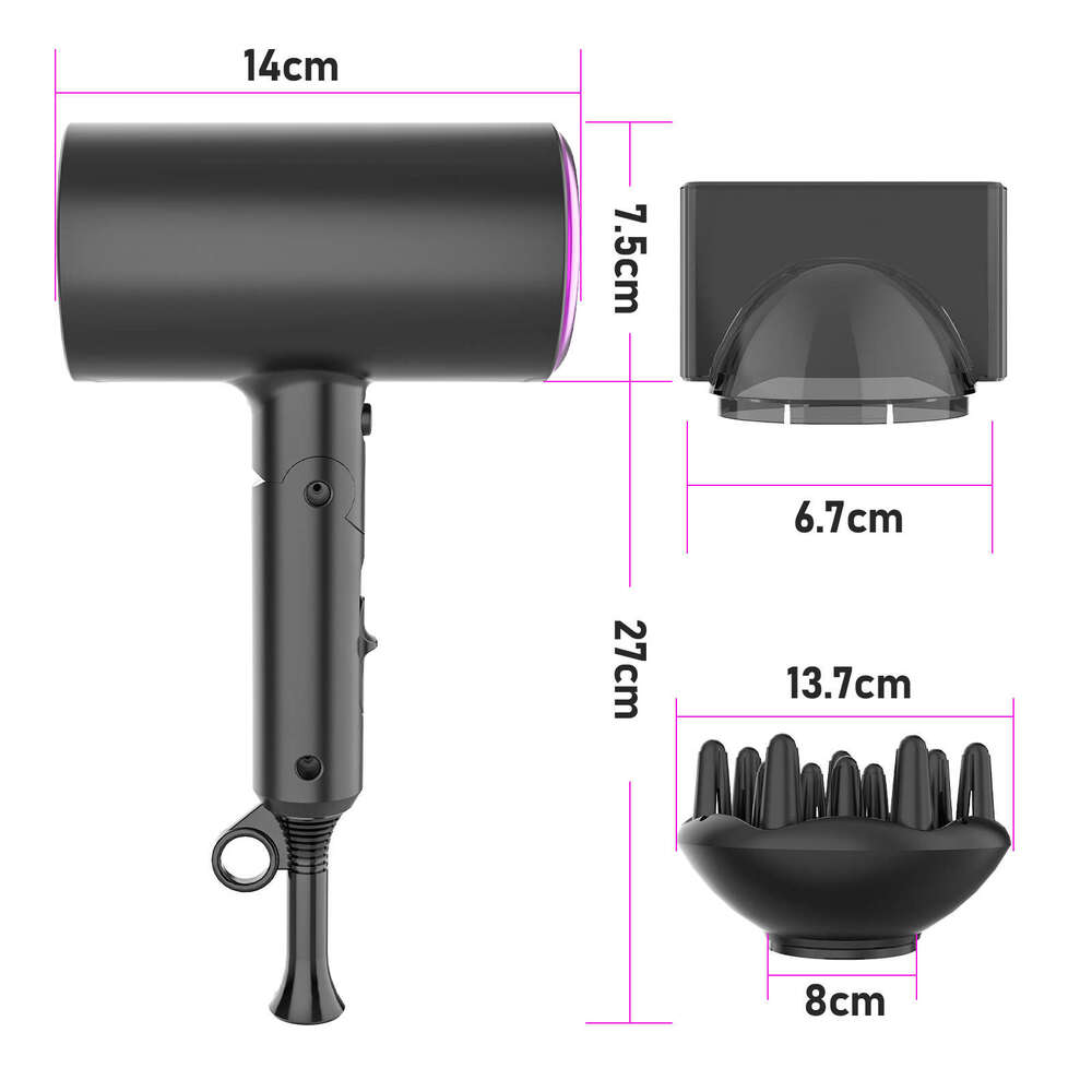 High Power Hotel Guesthouse Homestay Taiwan Travel Foldable Electric Negative Ion Hammer Hair Dryer