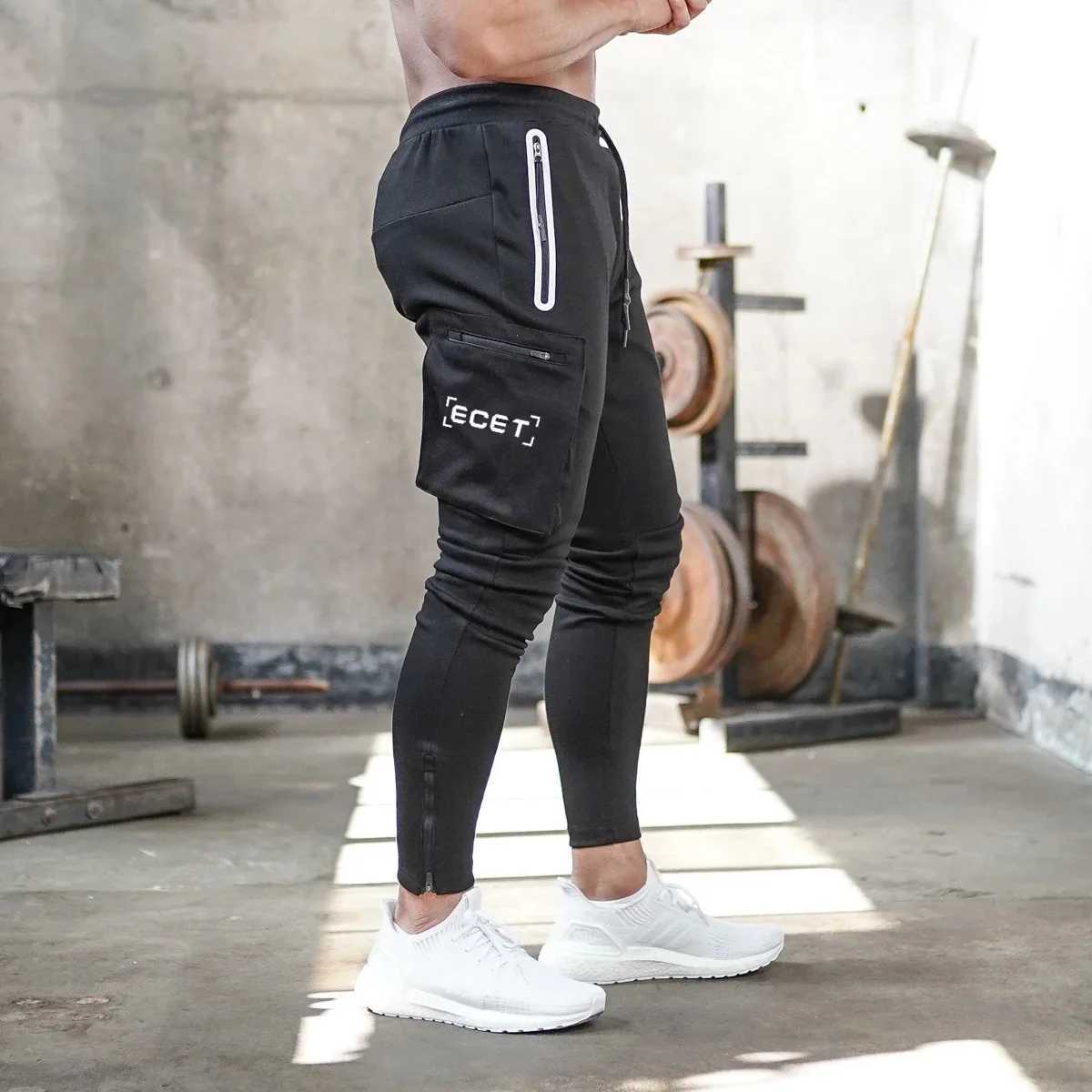2024 Spring and Autumn New American Sports Mens Solid Color Overalls Outdoor Leisure Fitness Running Training Pants Clothing W250819