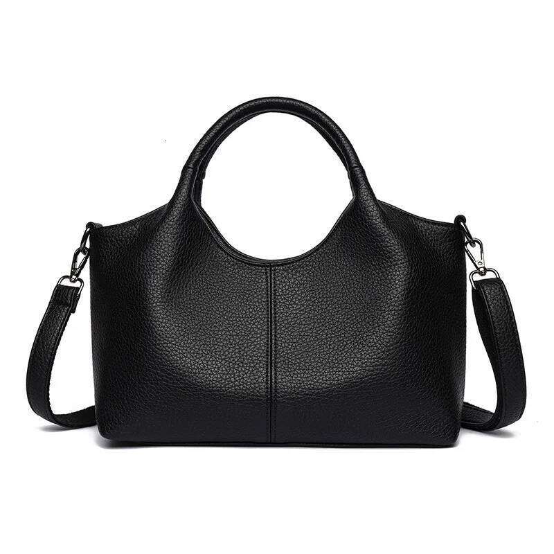 New Cowhide Pattern Tote Stylish Light Large Capacity Crossbody For Women Minimalist Elegant Shoulder Bag