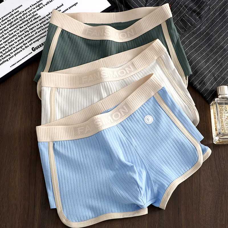 2PCS New Simple Mens Retro Pure Cotton Comfortable And Breathable Sport Underwear For Men Fashion Boxers Panties W250819