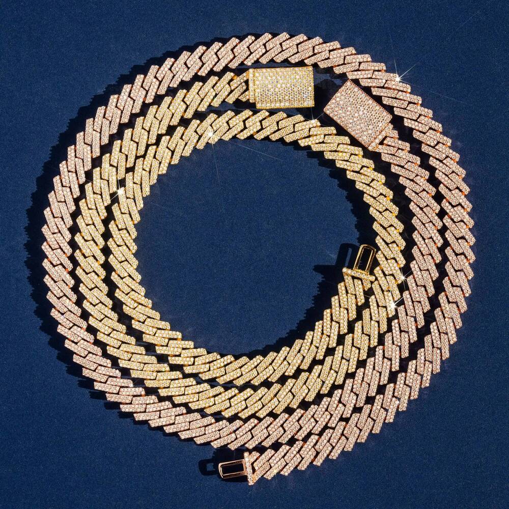 Fine Jewelry Top Selling 925 Sterling Silver Moissanite 10mm Cuban Necklace Bracelet Men Iced Out Cuban Link Chain