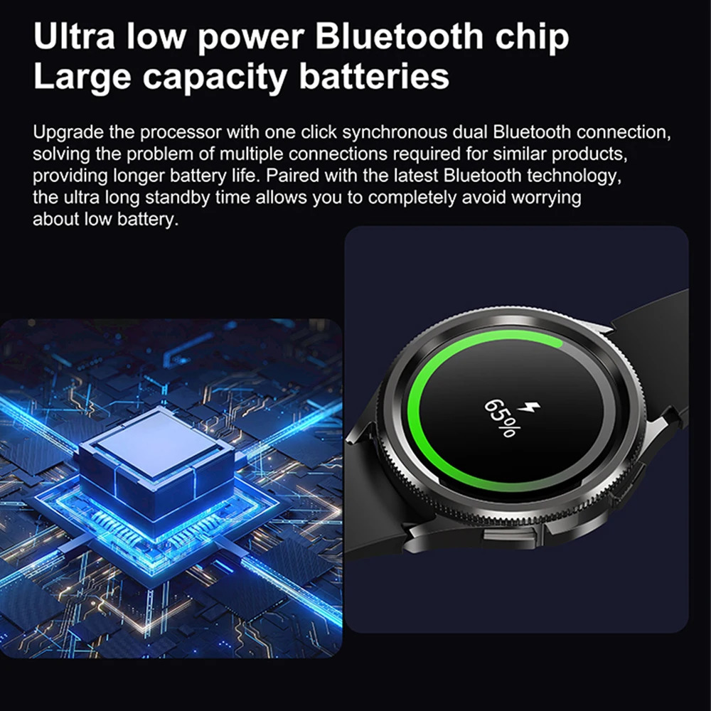 For Galaxy Watch6 Classic Smartwatch Men GPS Sports Health Heart Rate Waterproof Bluetooth Call Smart Watch 250819