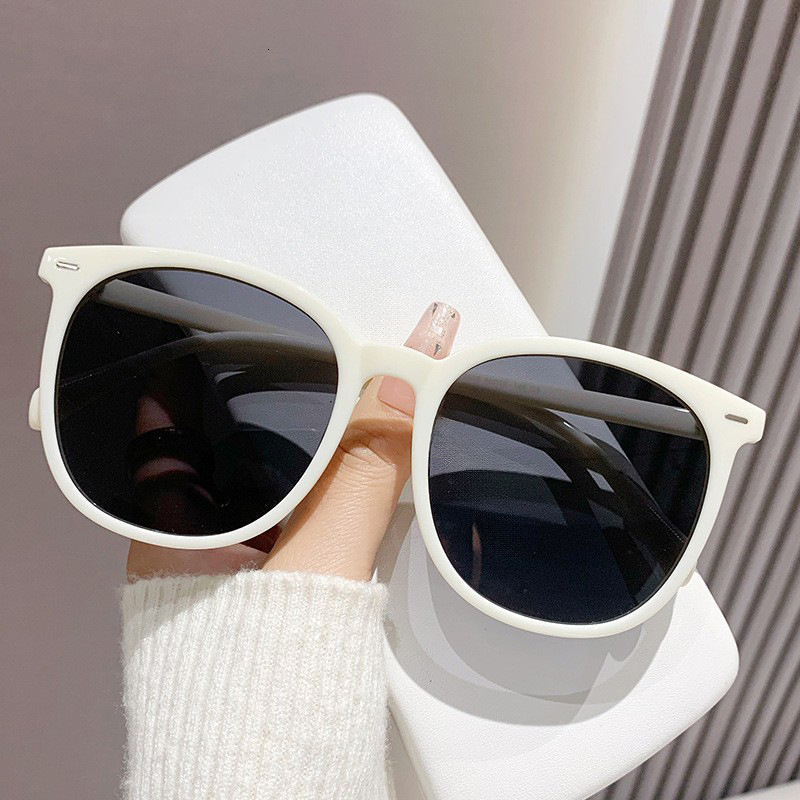 2025 New Oval With Rice Nails Large Frame Sunglasses For Men And Women Same Style For UV Protection Korean Sunglasses For Women