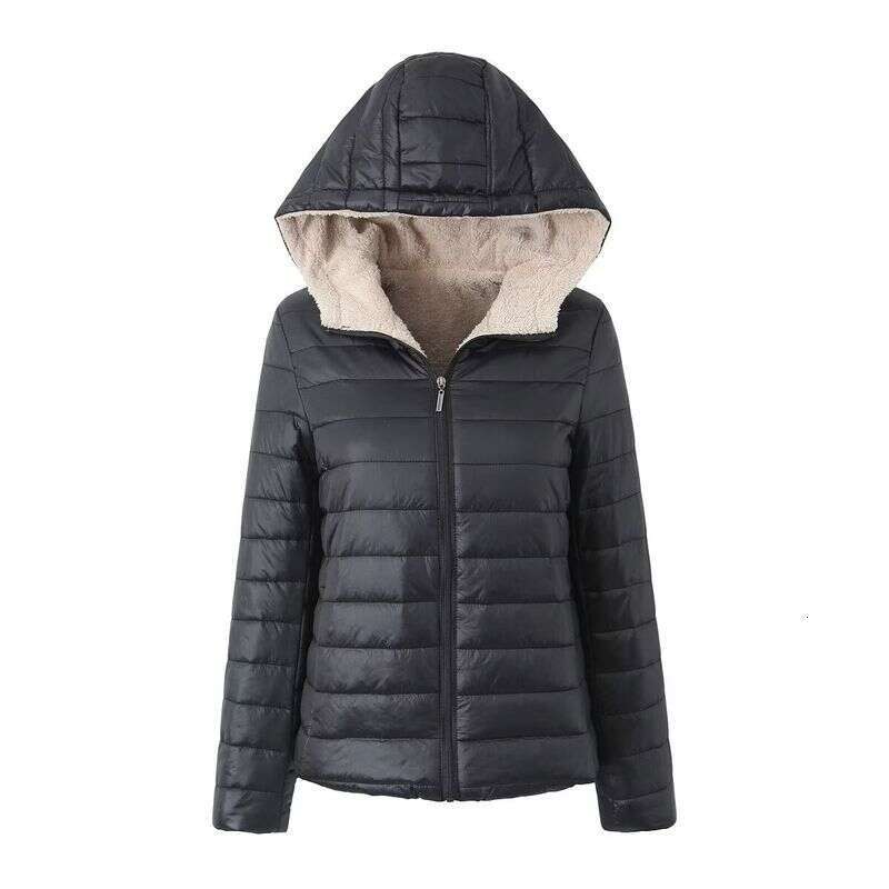 Women's Clothing new casual coat women's short plus veet loose hooded cotton jacket
