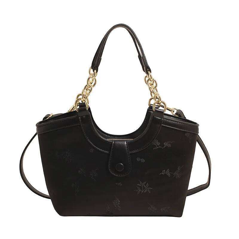 Chain Strap Handbag For Women Trendy Shoulder Bag Spacious Crossbody Purse Versatile Tote Work College Shopping