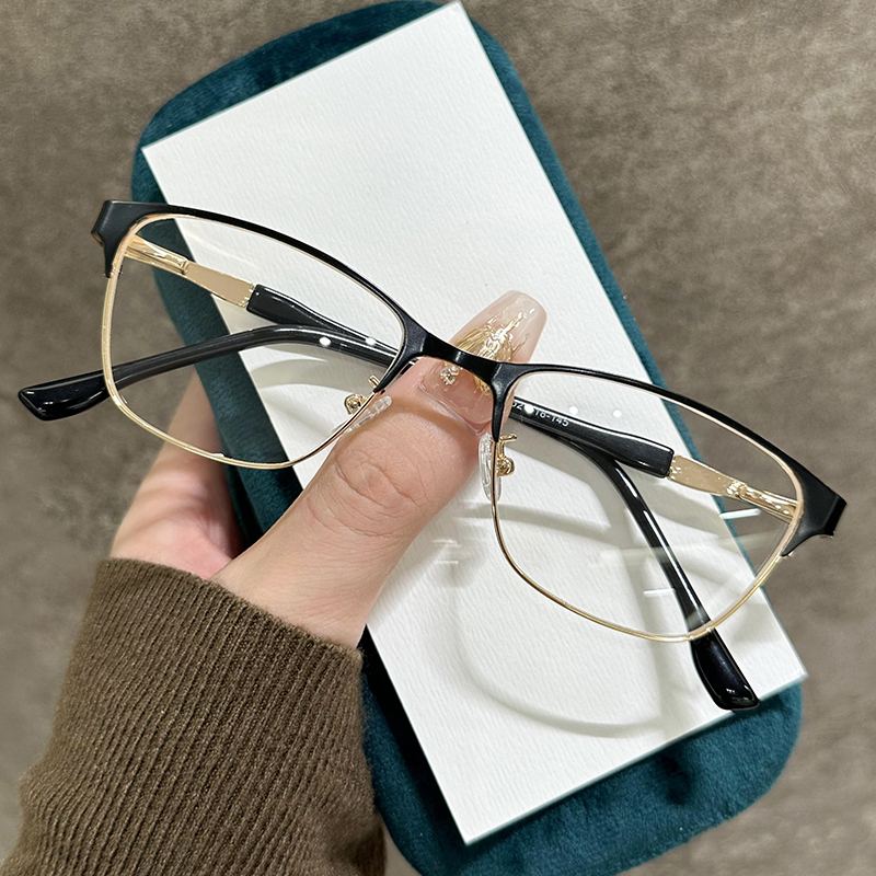 Ultra-lightweight, pure-style thin-frame glasses with blue light protection, classic and versatile G95-286