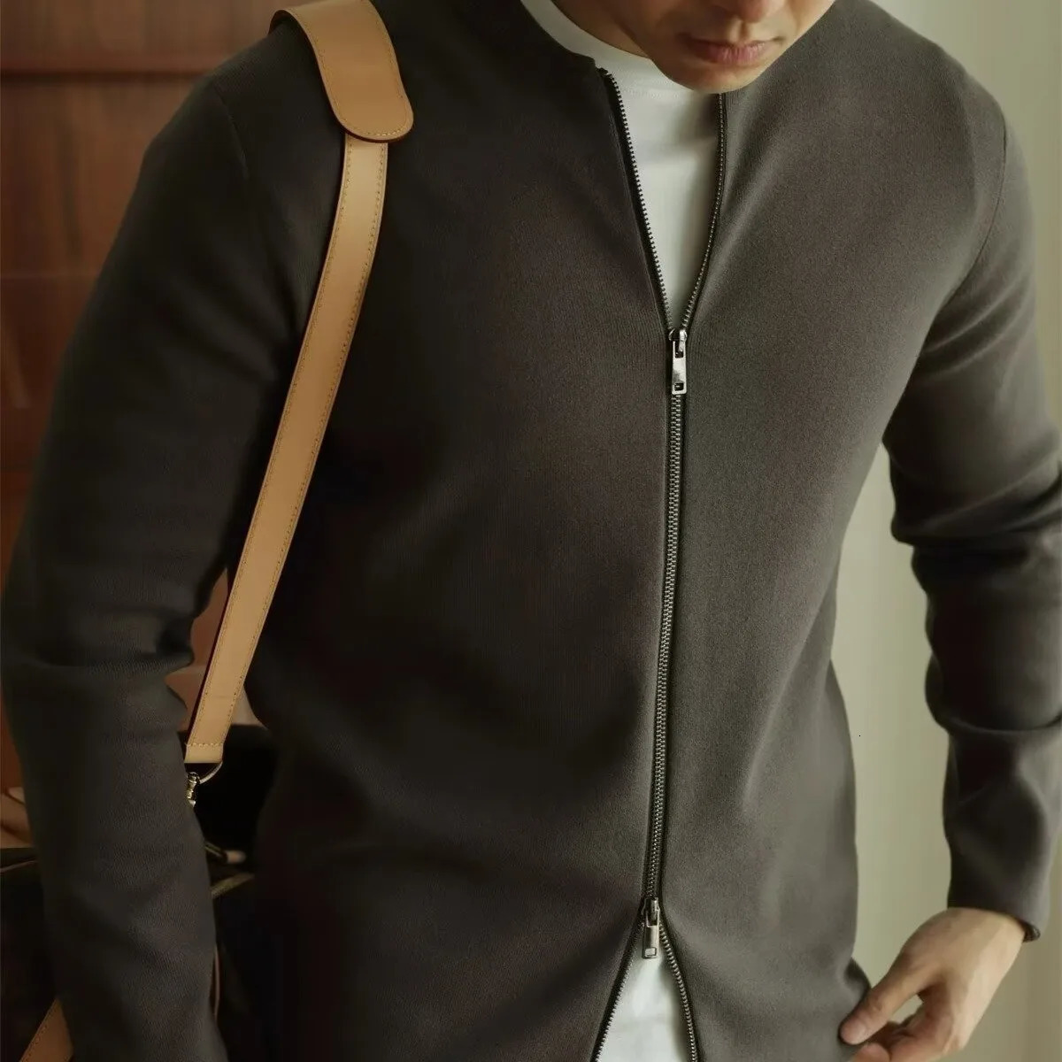 y Sweater Coat Casual Man Clothes Cardigan Men Mens Clothing Sweatshirts for Jackets Knit Zipup Knitwear 250819