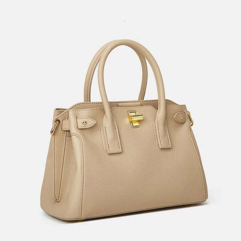 Fashion Beige High Quality PU Leather Bags Women Shoulder Bag Ladies Tote Strap Female Crossbody Handbag