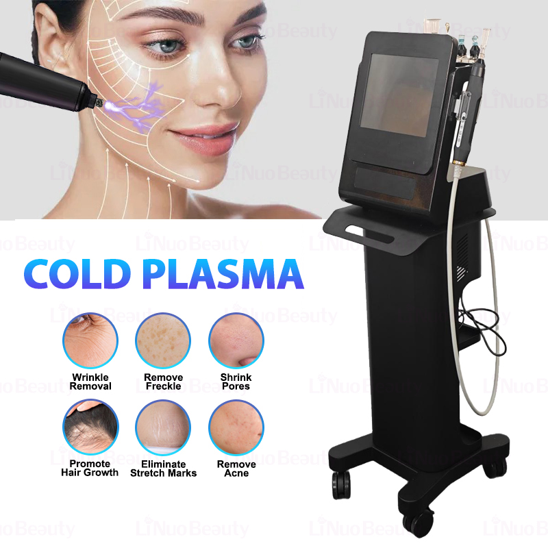 9 in 1 Cold Plasma Machine Ozone Shower Cold Plasma Device for Wrinkle Removal Acne Treatment Hair Regrowth Skin Rejuvenation