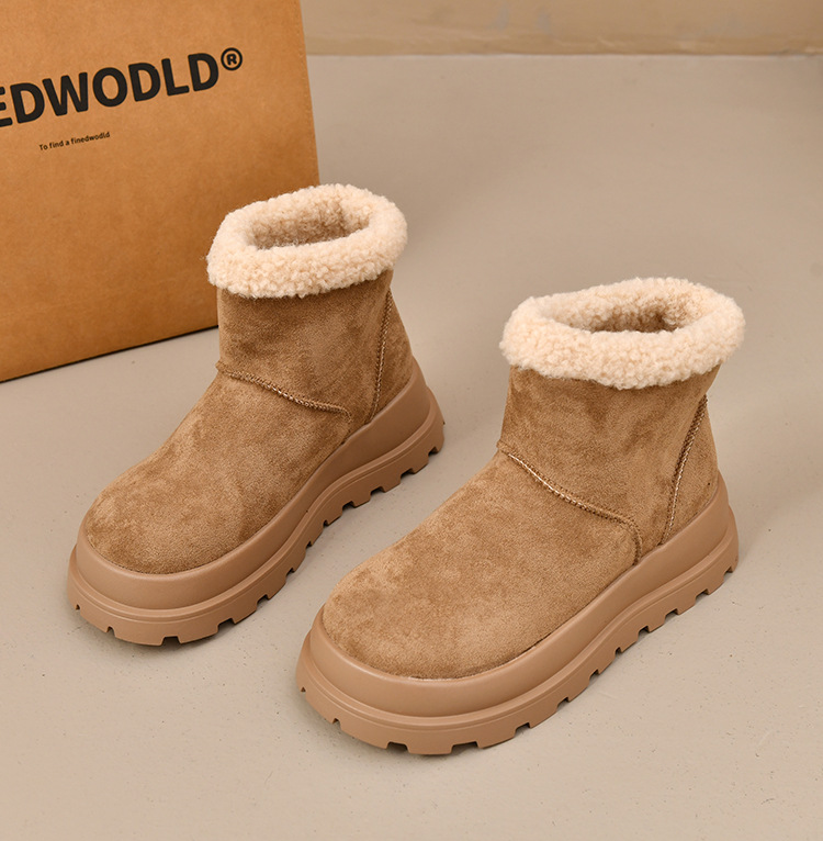 new Free delivery designer woman cotton boots Snow boots women's short tube with fleece anti slip and warm cotton boots
