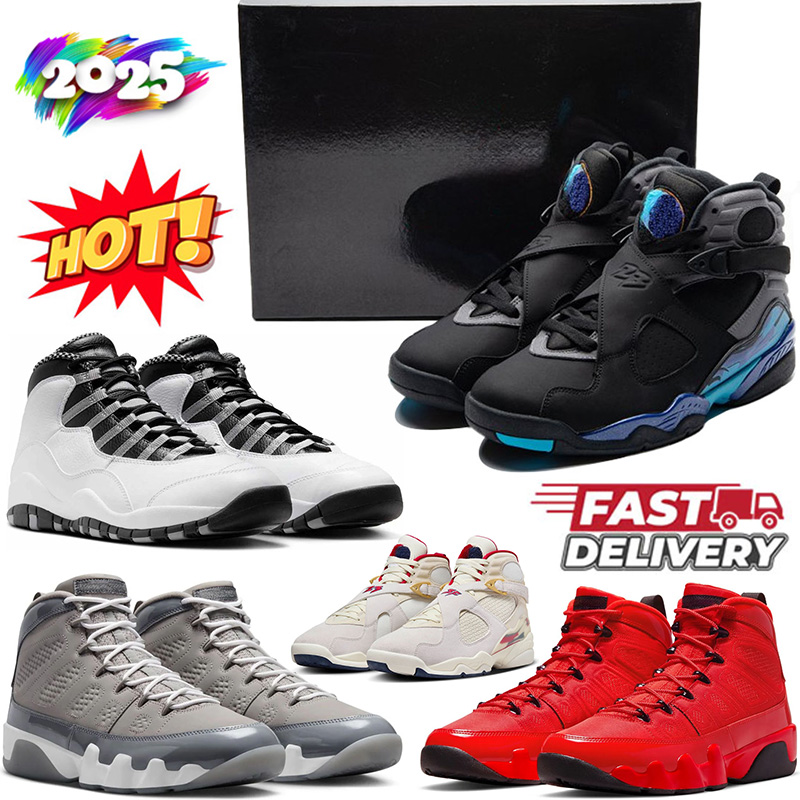 10s Steel 8s Aqua 9s Cool Grey basketball shoes designer men women 8 South Beach Bred 9 Anthracite 10 Shadow Linen womens mens trainers outdoors sneakers with box