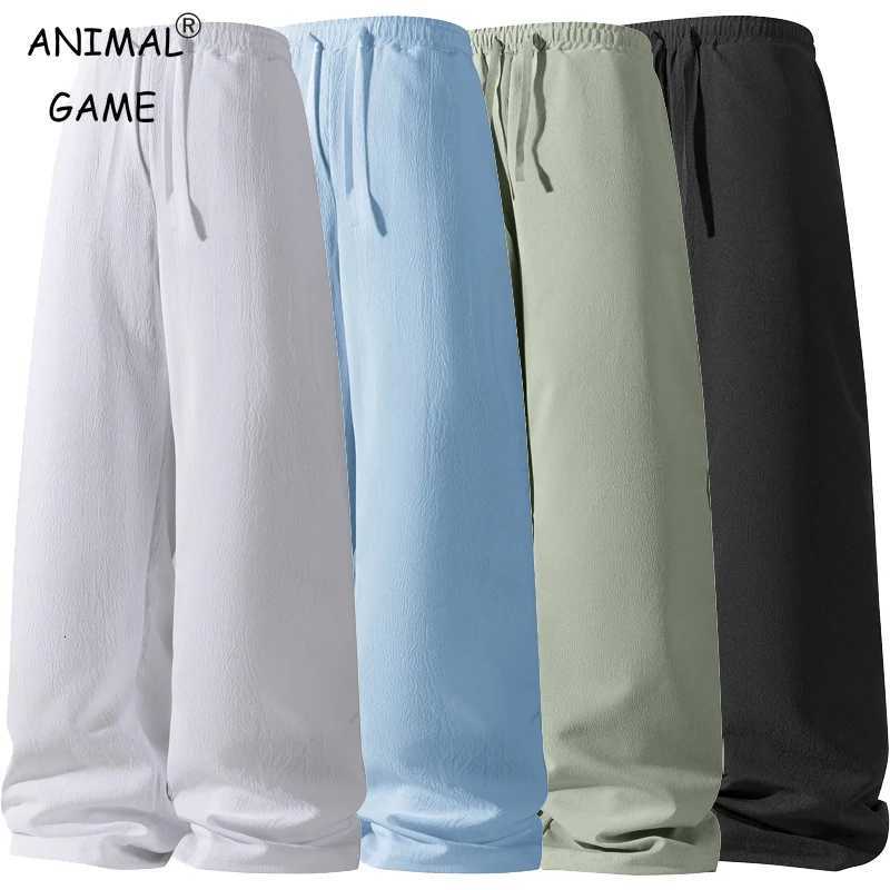 New Mens Breathable Sweatpants Fashion Solid Color Cotton Casual Pants Joggers Streetwear Loose Lightweight Thin Pants Men W250819
