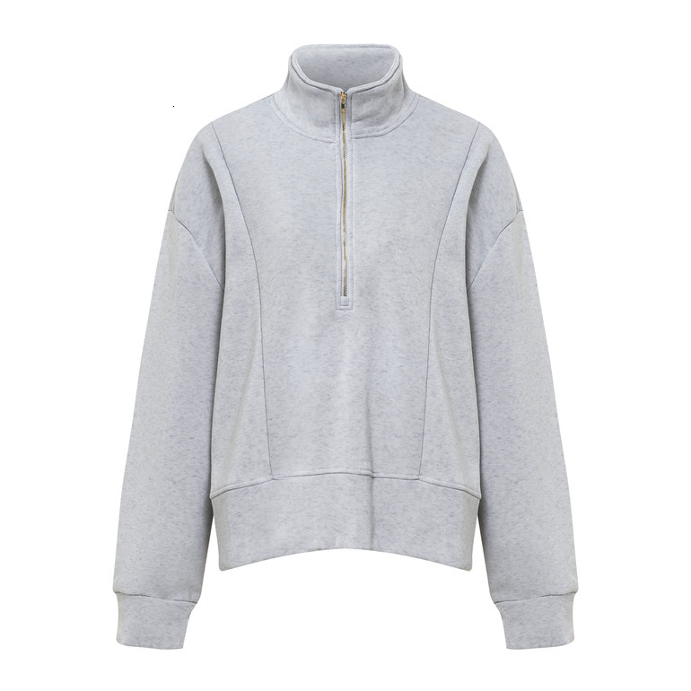 Half zipper super fire sweater female spring new loose thin popping models top short jacket hot-sale products