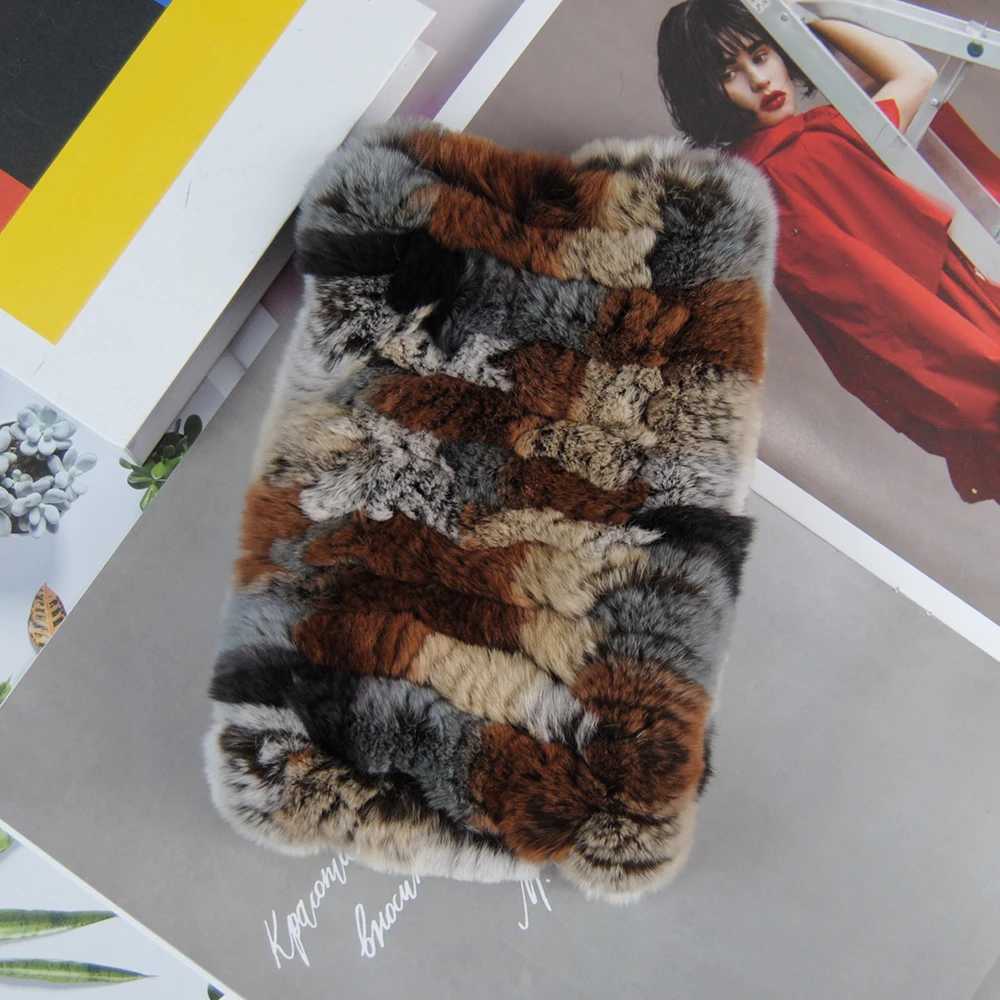 Rex Rabbit Fur Ring Scarves Warm Soft Women Genuine Rex Rabbit Fur Headbands Scarf Handmade Knitted Real Rex Rabbit Fur Scarfs L250818Q34Z