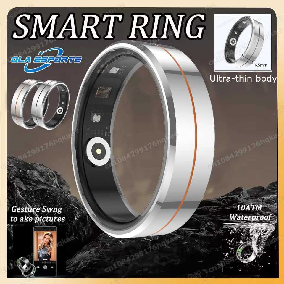 New Smart Ring Blood Pressure Heart Rate Monitoring Smart Ring IP68 5ATM Waterproof Multi-sport Mode Smart Ring 2025 Men Women W250819