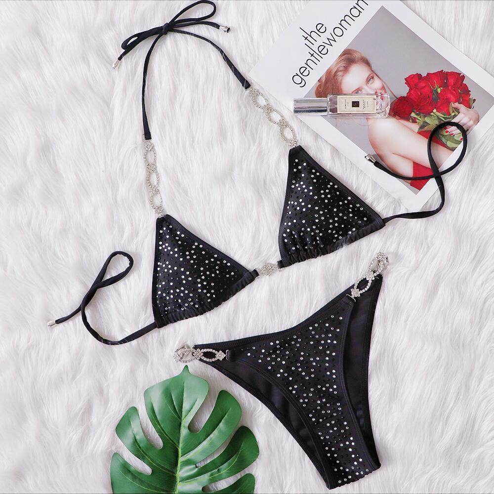 NPC IFBB Competition Bikini Suit for Women Rhinestone Connectors Scrunch Bikini Sky Blue 250317