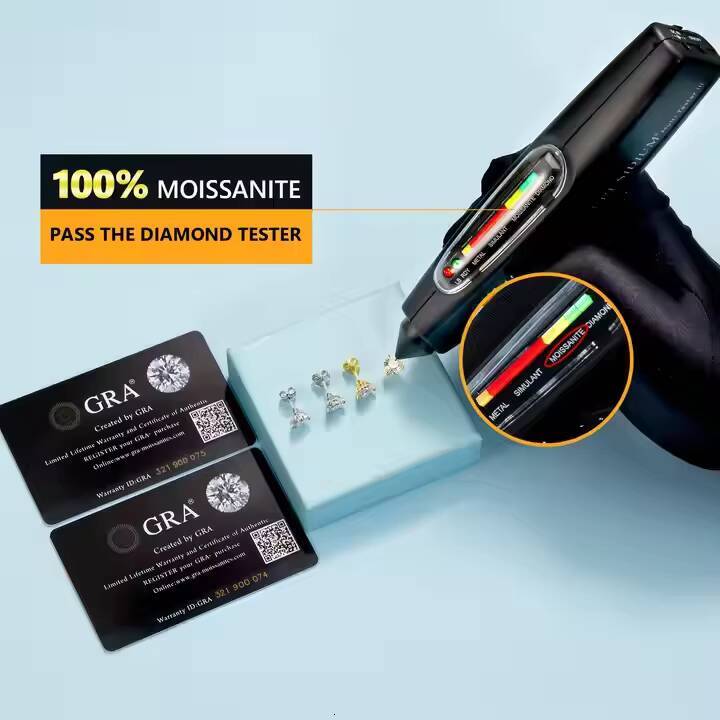 Luxury Moissanite Stud VVS 925 Sterling Silver Men Women Jewelry Flower Cluster Halo Diamond Earrings Valentines Day Gift