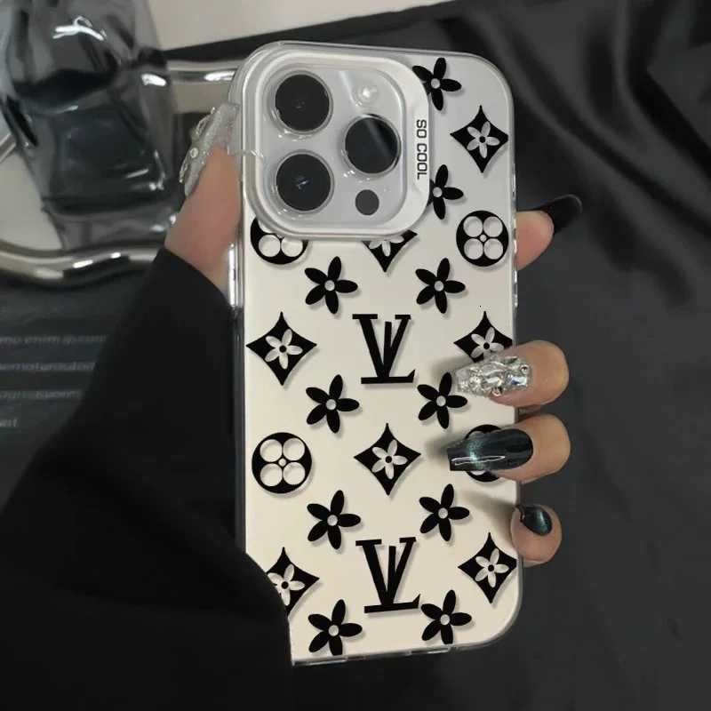 16 15 14 13 12 11 Pro Max High-end Patterned Phone Case with Independent Metal Button Silver ShellXJ250819