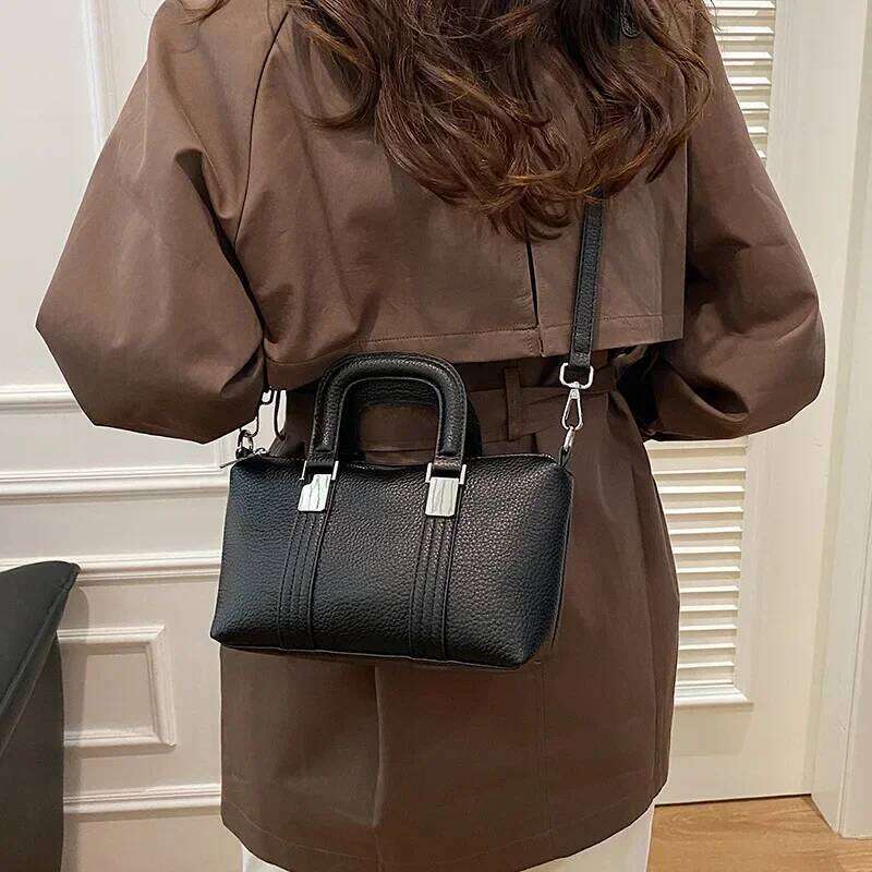 Spring Summer Women S Solid Color Small Square Bag Portable Versatile Niche Style Trendy Minimalist Shoulder Messenger