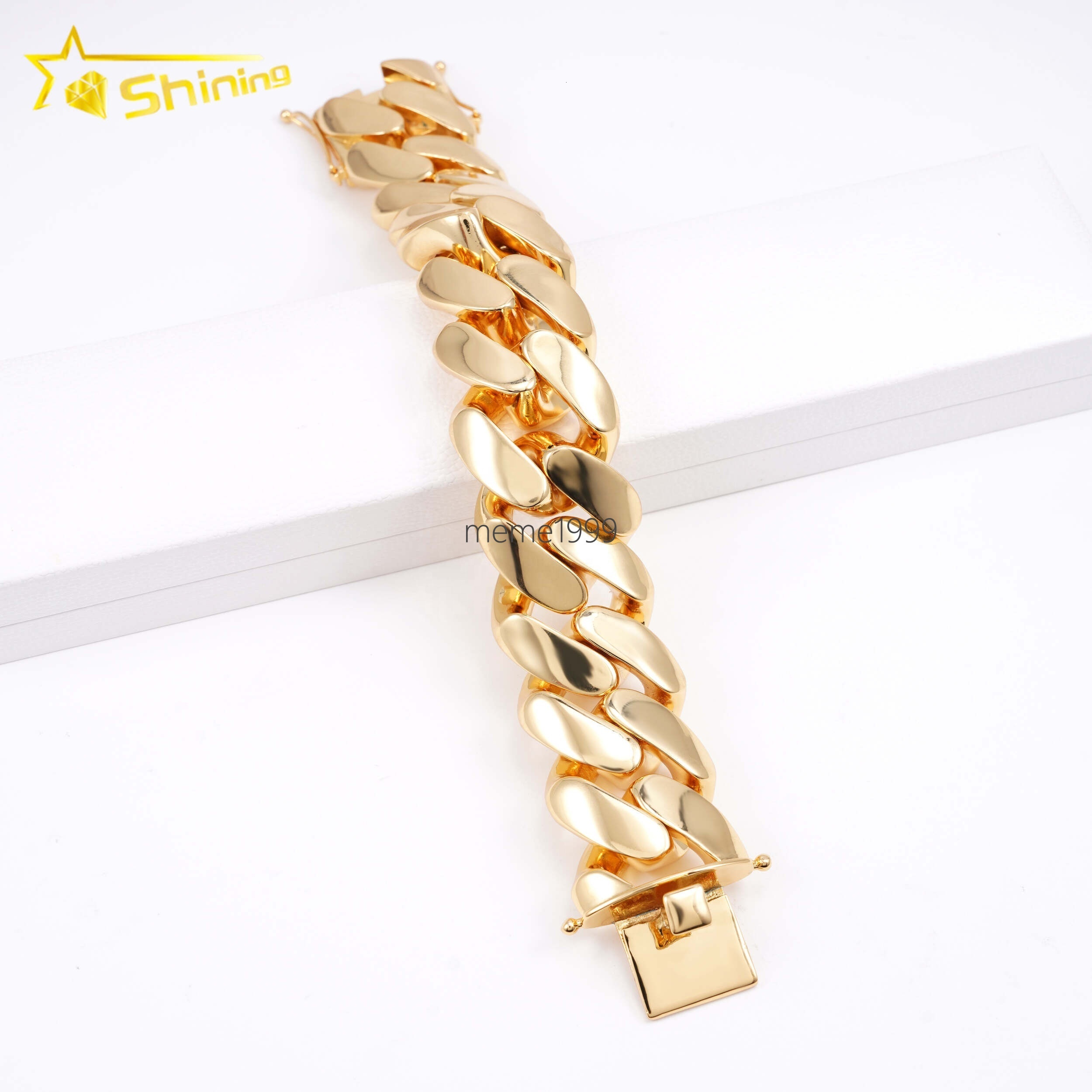 Hip Hop Jewelry Fashion Luxury and Heavy Necklace Super Big Cuban Necklace Cuban Bracelet Miami Cuban Link Bracelet