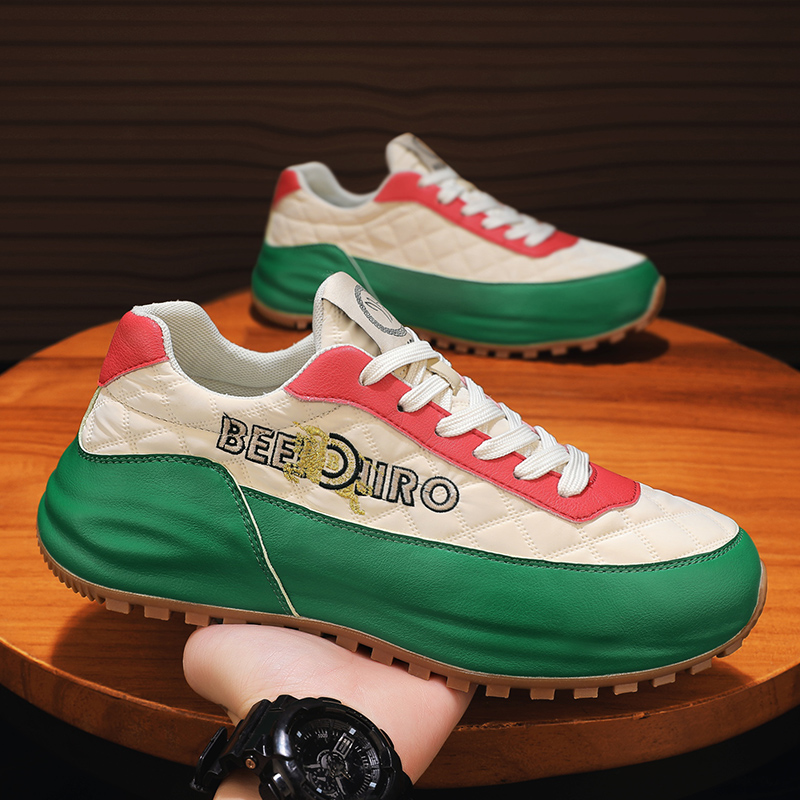 Spring and summer new men's shoes fashion height increase real leather sole shoes British leisure old father shoes