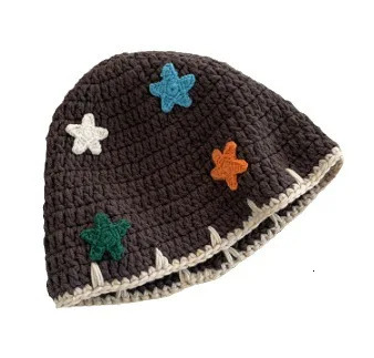 Knitted Fisherman Hat for Women In Autumn And Winter Korean Version Handmade Woolen Hat Big Head Water Bucket Hat 250819