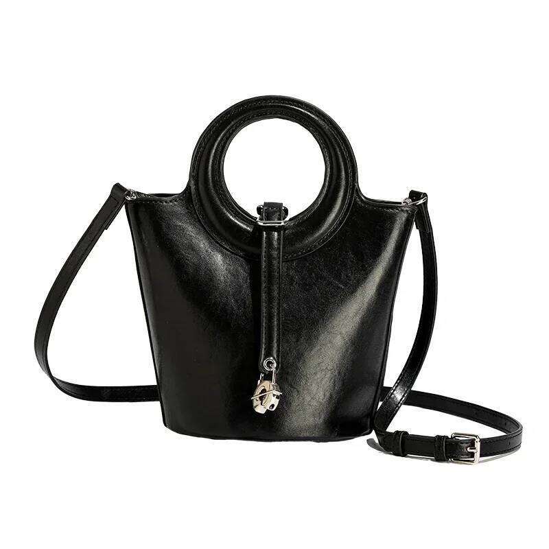 Fashion PU Sweet Shoulder Retro Single New Niche Design Large Capacity Women S Bags