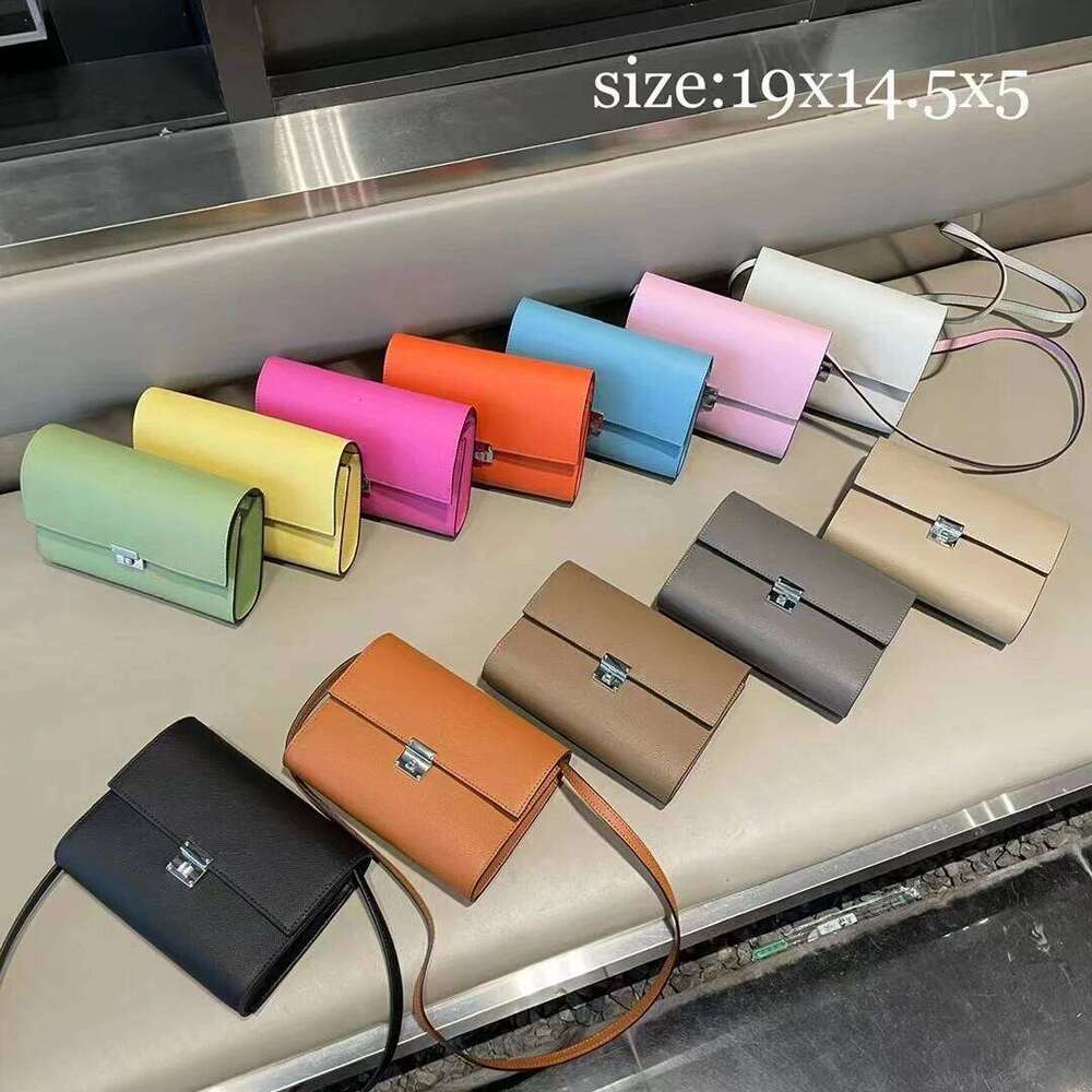 Fashion Palmprint Genuine Leather Small Square Bag High Quality Versatile Single Shoulder Crossbody Bags For Women