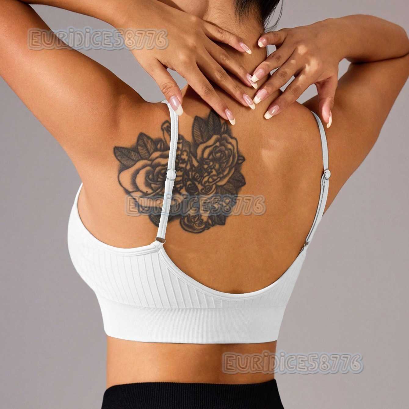 Backless Strap Yoga High-strength Shockproof Sports Bra High Elasticity Push-up Underwear Fitness Wear H250819