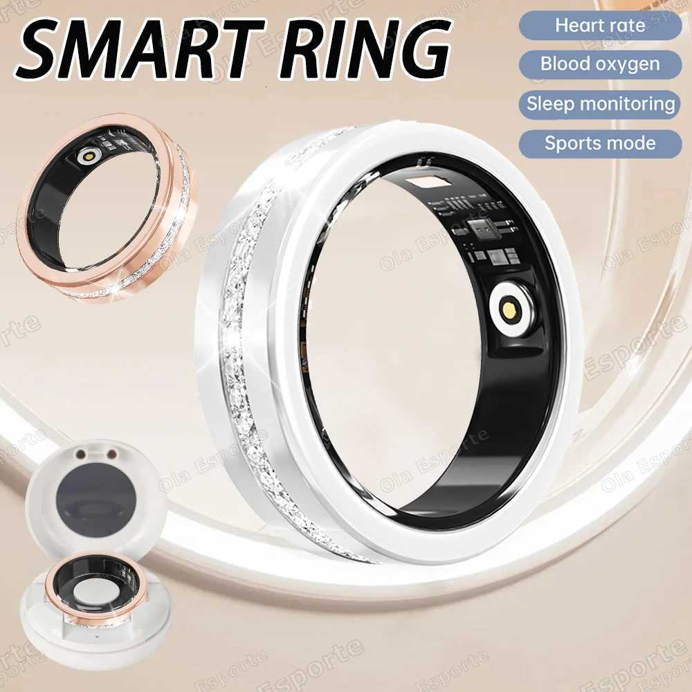 New For Android IOS Smart Ring IP68 Waterproof Heart Rate Health Monitoring Sports Pedometer Fitness Rings Diamond Fashion Women W250819