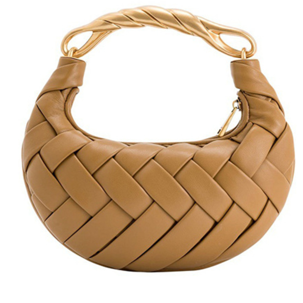 Niche Handheld Woven Birds Nest Bag Texture Handheld Crescent Bag Shoulder Bag 250819