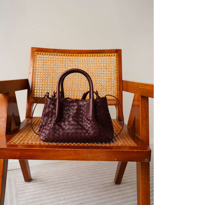 Leather Bag Women Handbag Braided Bag Light Luxury Style Woven Handbag Genuine Leather Sheepskin Women S Crossbody Handheld Dual Use Large