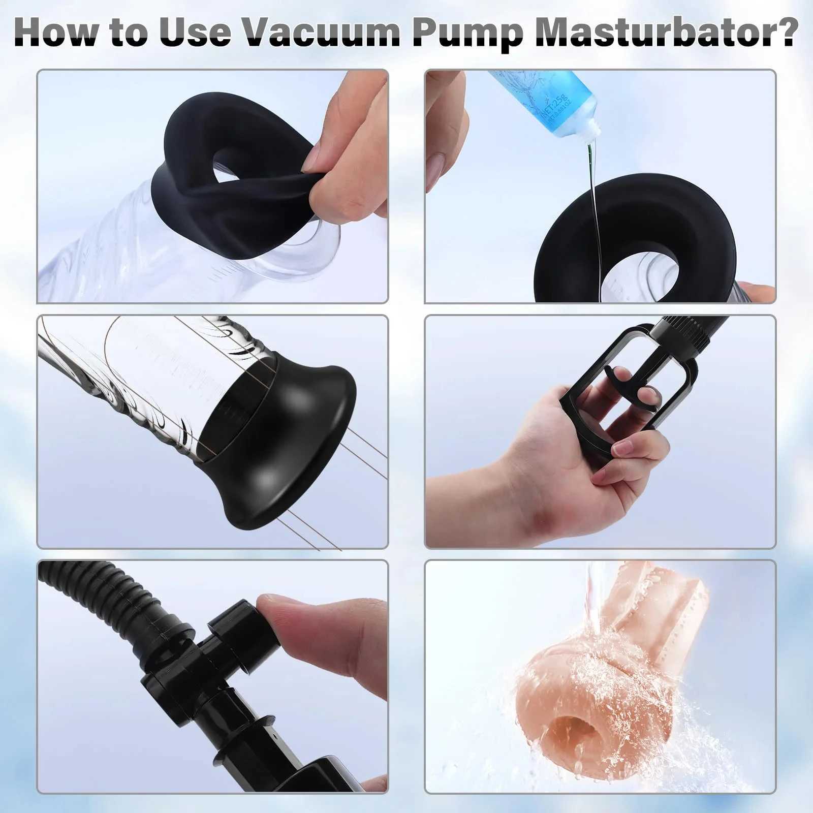 Penis Vacuum Pump with Pocket Pussy Manual Male Masturbator Cup Penis Pressure for Men Stronger Bigger Erections Adult Sex Toys XJ250819
