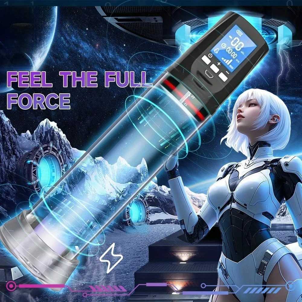 Powerful Penis Pump Male Extender Enhancement Vacuum Big Dick Trainer Enlargement Lasting Masturbation Adult Sex Toys for Men 18 XJ250819