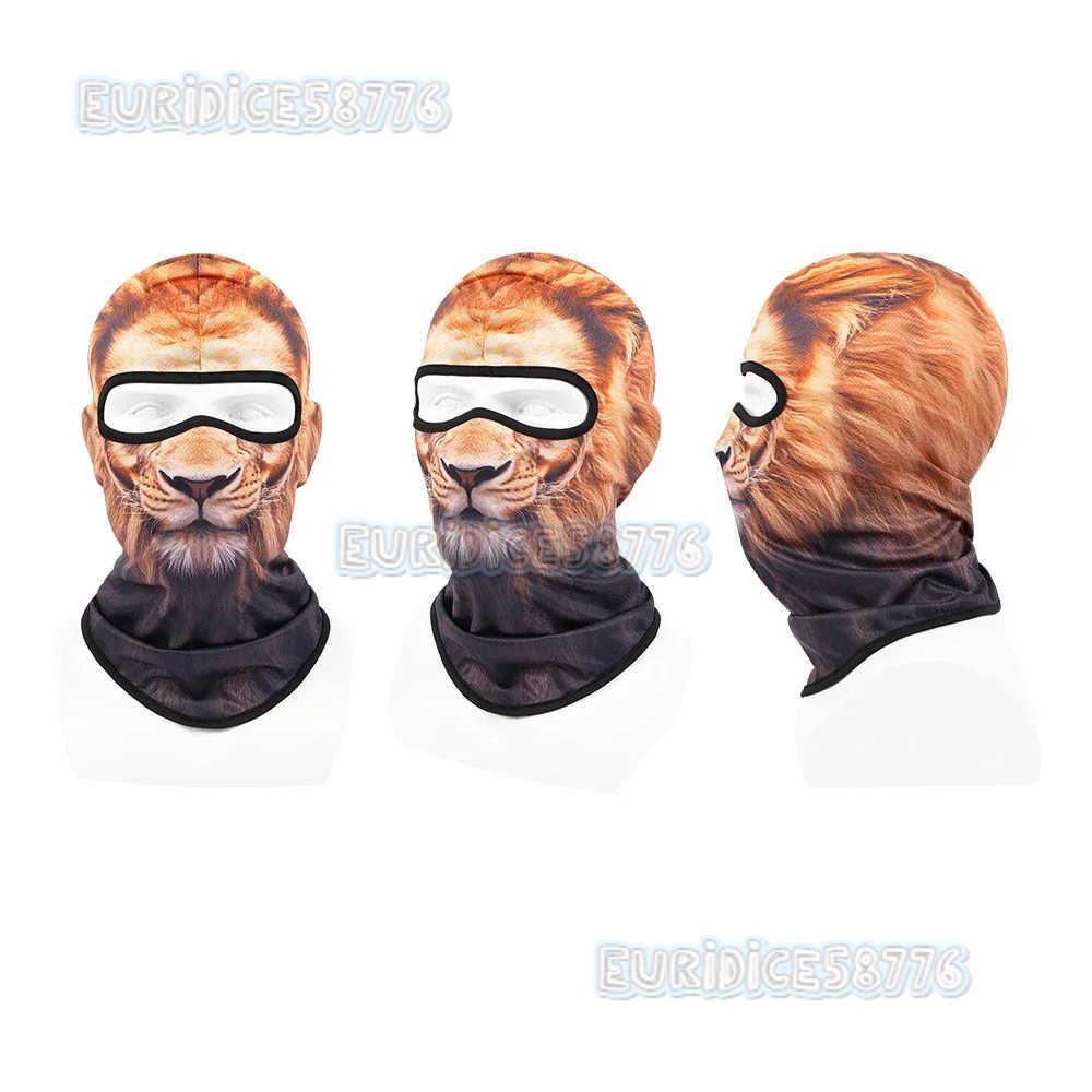 3D Cat Balaclava Multifunctional Scarf Animal Printed Head Cover Motorcycle Full Face Cap Hood Mask Cycling Headgear Hat H250819