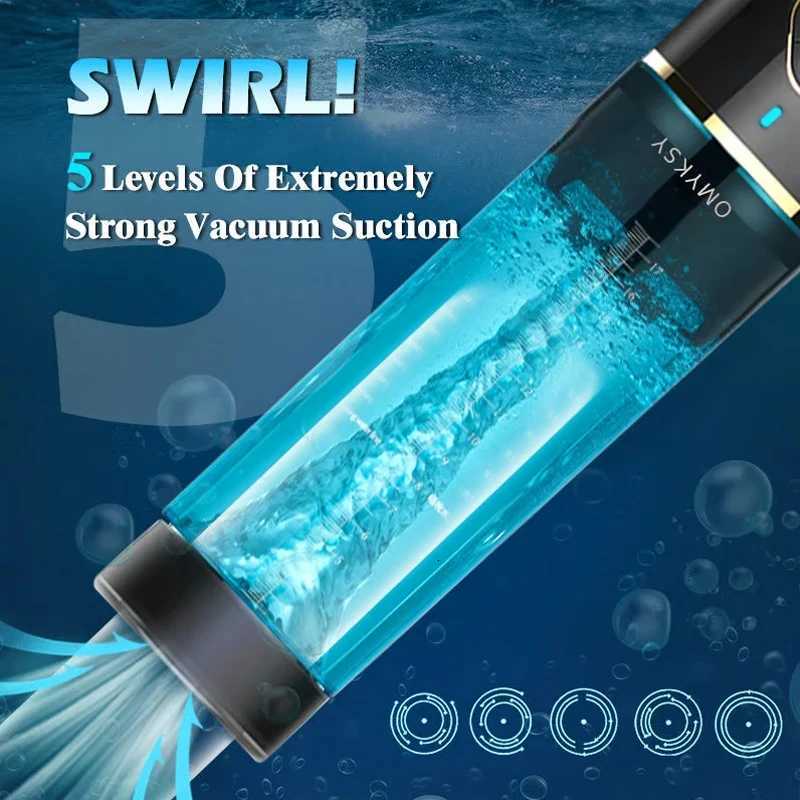 Water Penis Enlarge Vacuum Pump Sex Toys Male Electric Penis Enlargement Extend Pump Automatic Suction Stronger Bigger Erections XJ250819
