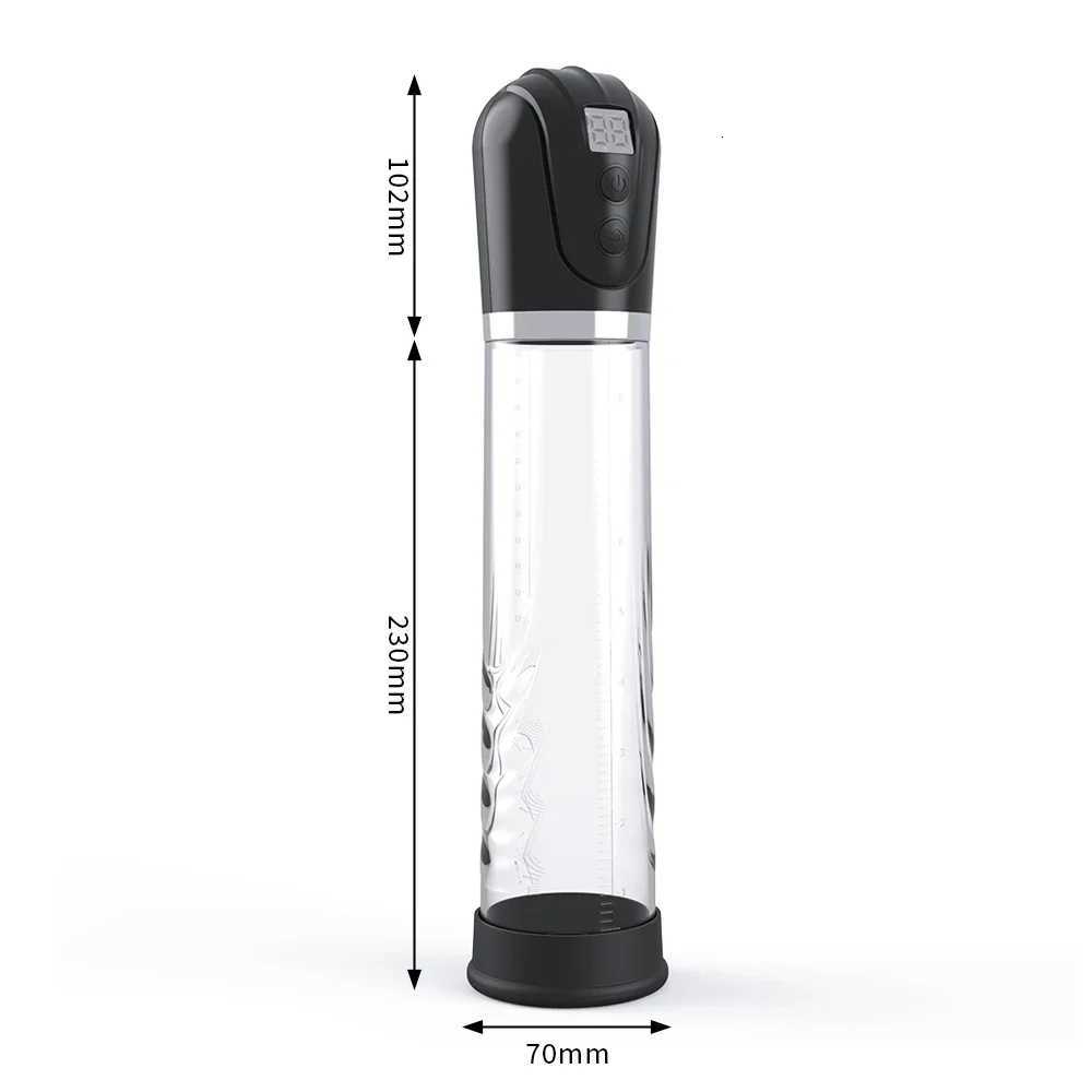 230mm Ultra-long Vacuum Pump Electric Penis Pump Male Masturbator Dick Extender Penis Enlargement Pump Trainer Sex Toy for MenXJ250819