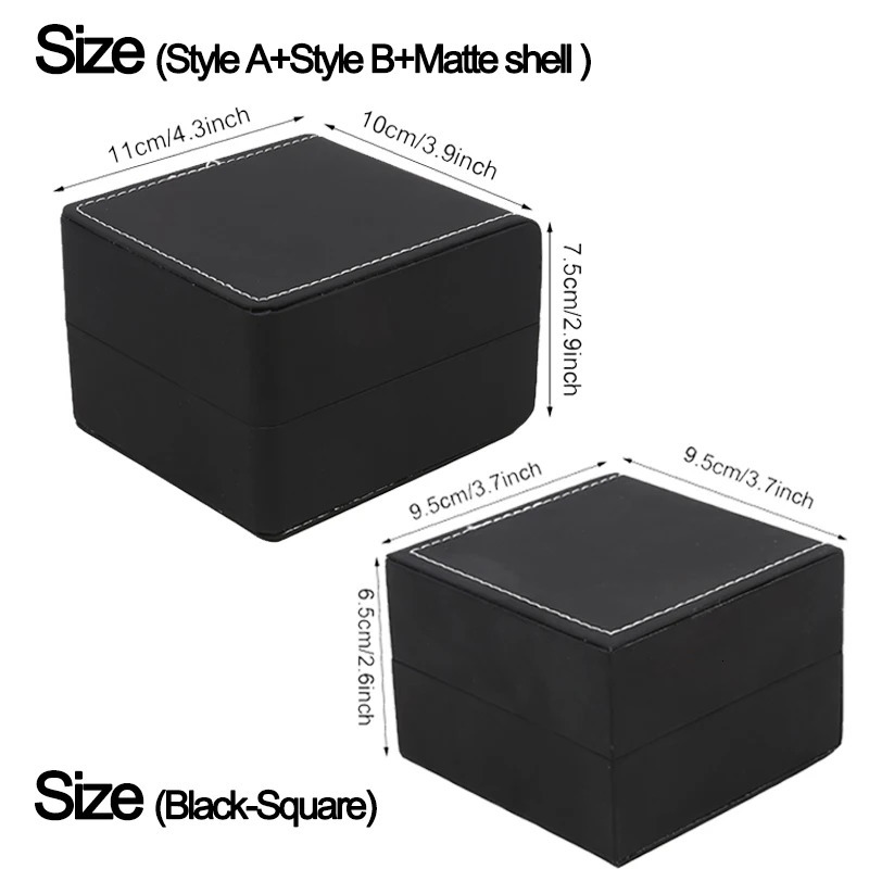 Single Watch Gift Box With Pillow PU Leather Wristwatch Display Case Organizer For Men Clamshell PU Leather Watch Cover 250819