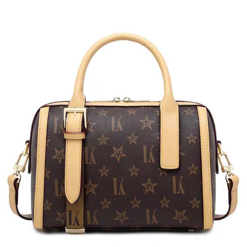 LORDLY KNACK designer bag light luxury genuine leather boston bag casual large capacity high-quality vintage handbag for woman