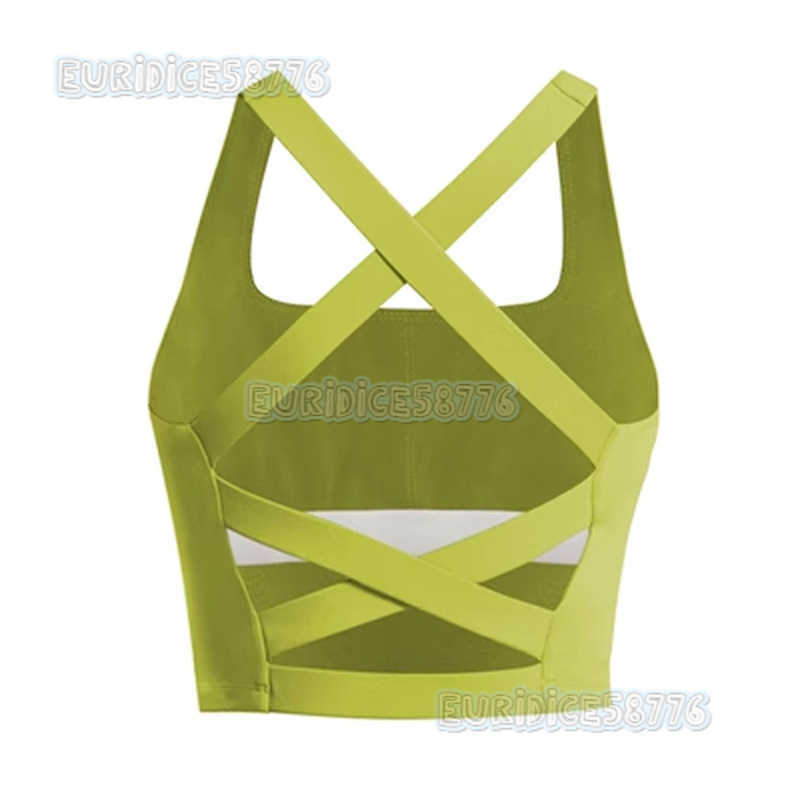 Cross Back Sports Bra for Women Shockproof Vest Style Quick-dry Running Fitness Yoga Bra with Chest Pads H250819