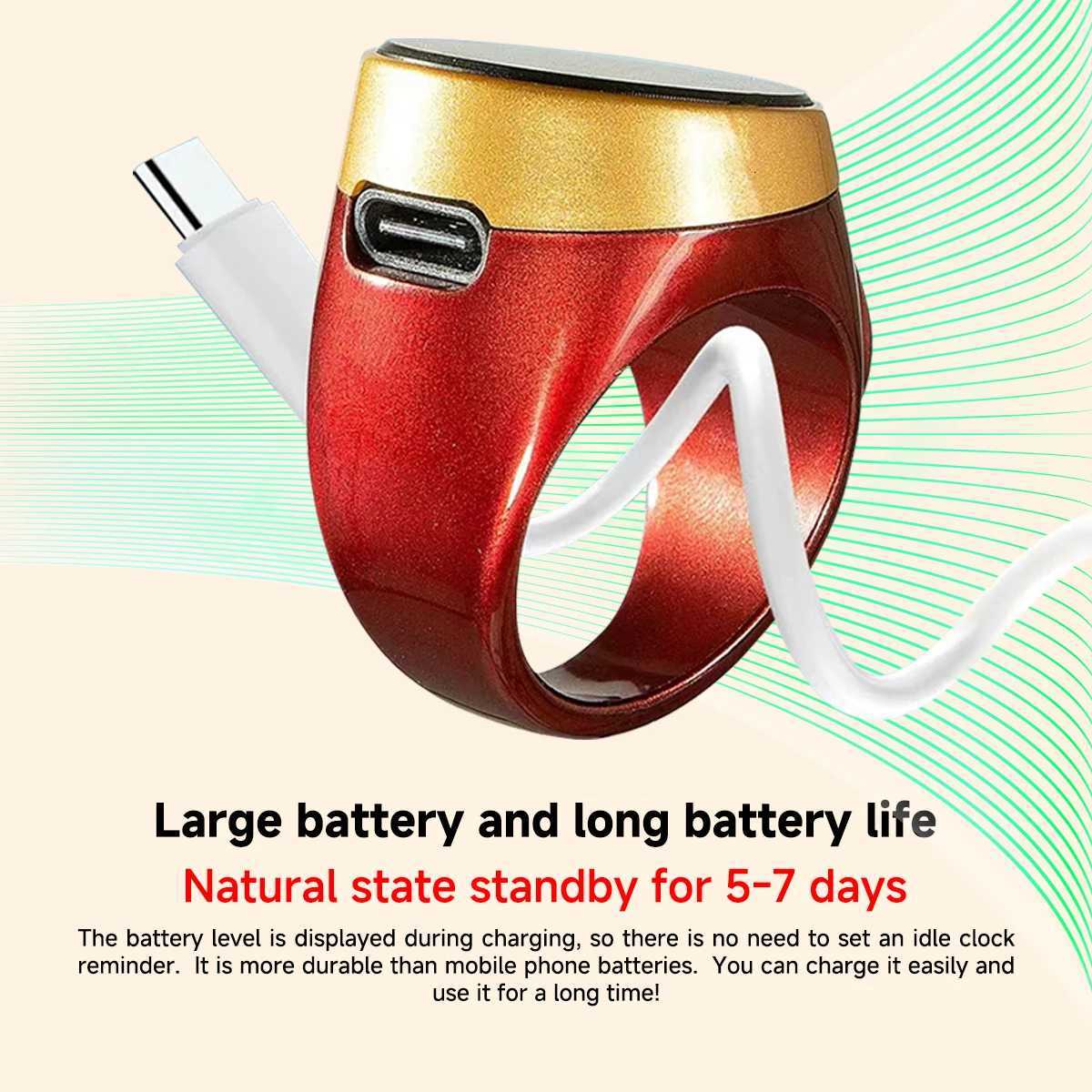 New Smart Ring Tasbih Touch Prayer Counter Adjustable Size Muslim OLED HD Automatic Lock Screen Waterproof Charging Port For Men W250819