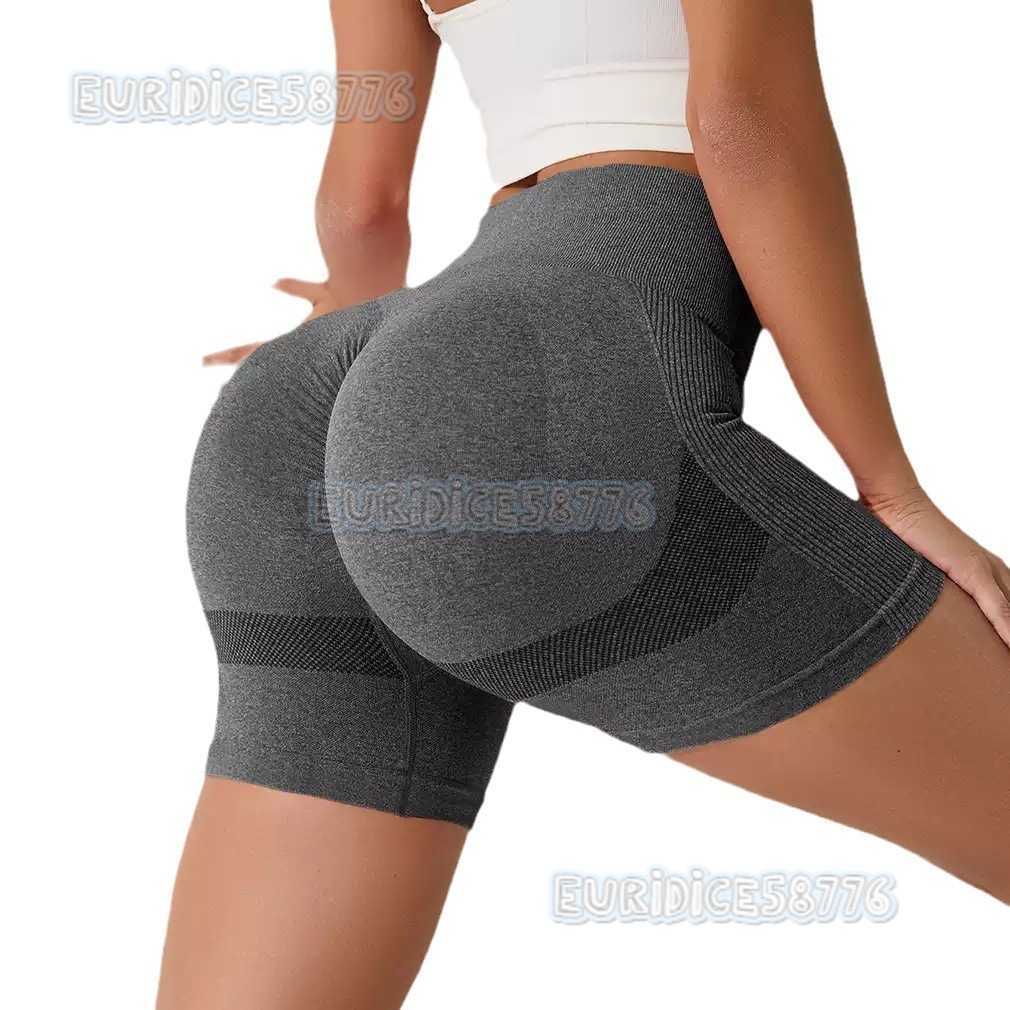 Peach Hip Yoga Shorts for Women High Waist Fitness Hip Lift Running Sports Shorts Quick-dry Fitness Three-quarter Shorts H250819