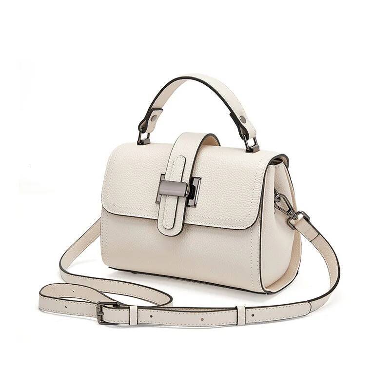 Casual Women Bags Genuine Messenger Bag Cow Leather All-Match Single Shoulder Hand-Held Square Handbag High Quality
