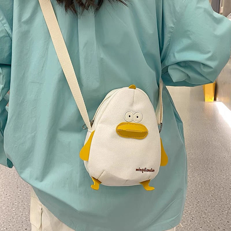 2025 Autumn and Summer Cute Crossbody Bag Fresh Mini Student Soft Girl Cartoon Chicken Bag Japanese Pendant Small Square Bag Women's Crossbody Ba