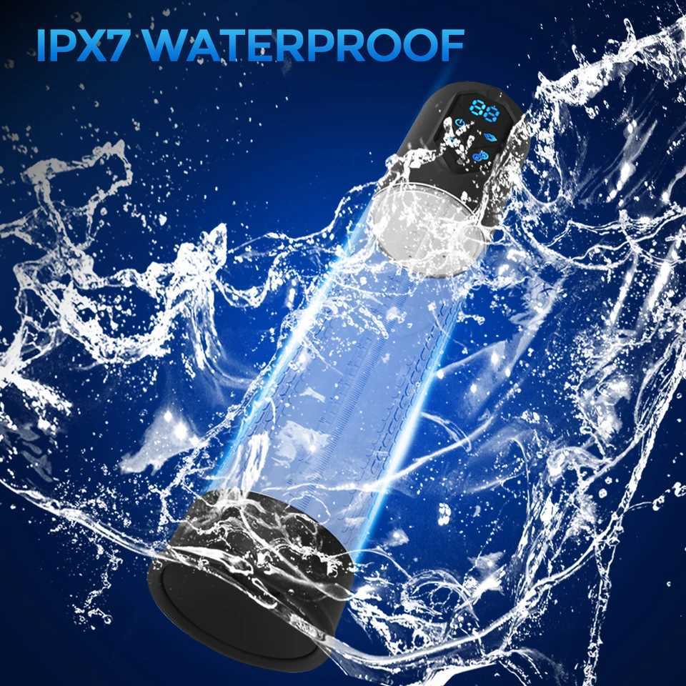 HESKS IPX78 Penis Pump for Enlargement Electric Vacuum Pump with 7 Suction Levels Waterproof Sex Toy Masturbators for Men XJ250819