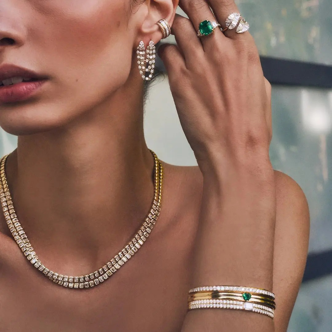 Various Shaped Geometric Bezel Set Round Heart Rectangle Cubic Zirconia CZ Tennis Chain Choker Necklace For Women 16inches 250815