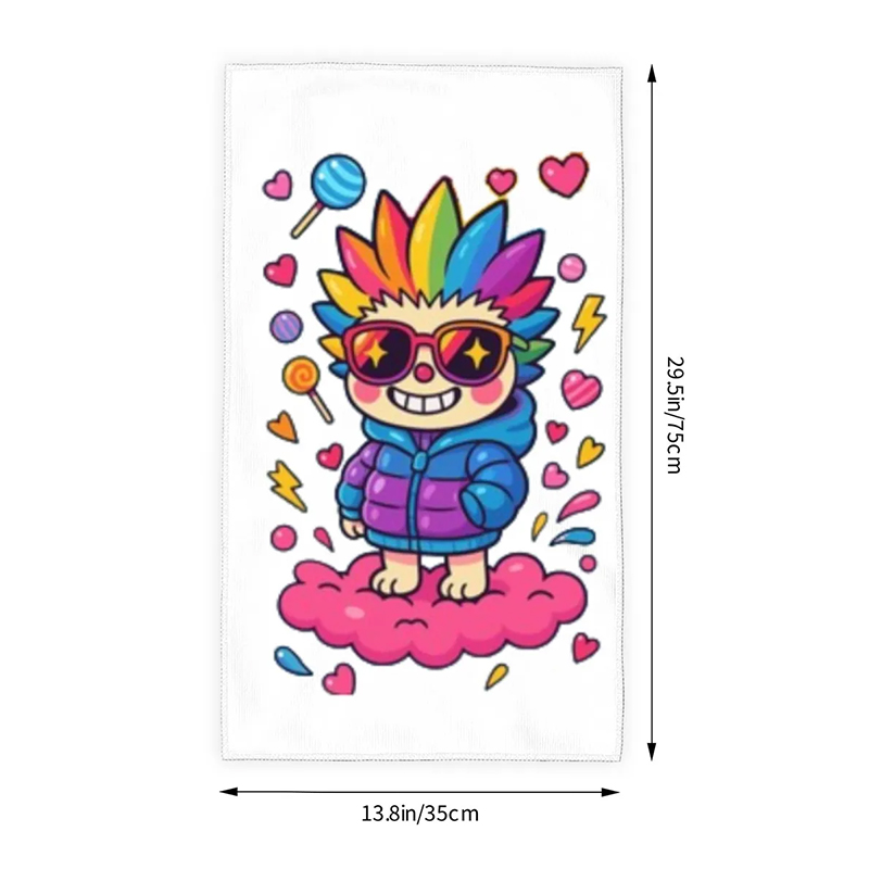 DHgatepod Premium Microfiber Polyester Towel - Ultra Soft 300GSM Quick Dry Beach Towel with Fade-Resistant Print