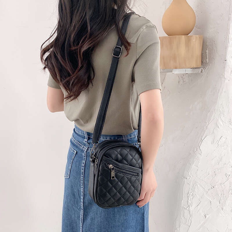 Diagonal mini simple casual multi-functional mobile phone bag, popular versatile, fashionable and large capacity change