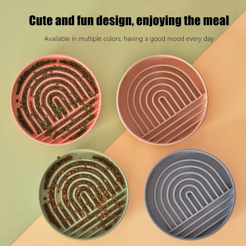 Slow Food Bowl Silicone Dog Lick Mat for Dogs Pet Slow Food Plate Non-sliping Pet Anti-choking Feeder Dog Food Bowl Pet Supplies 250813