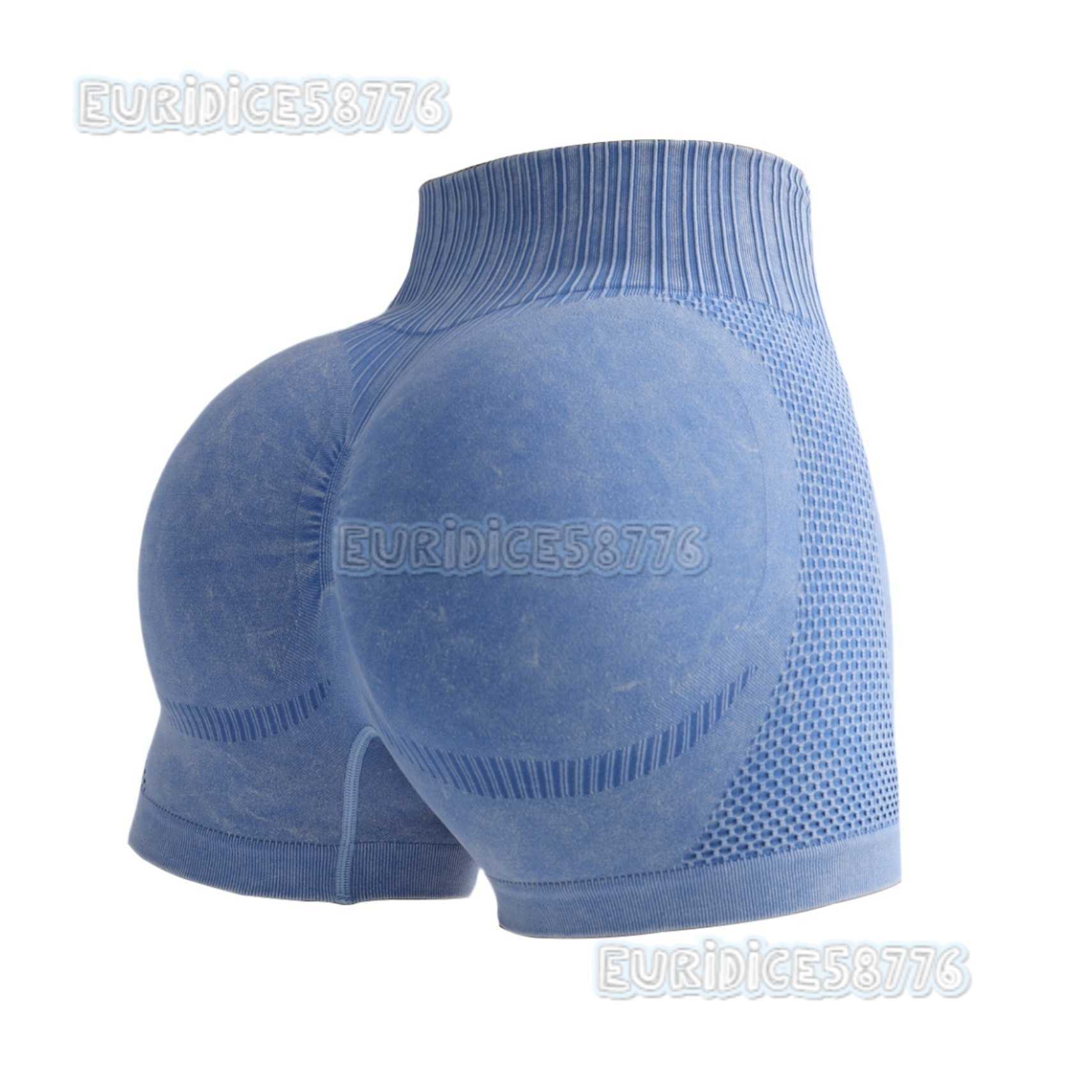 Sand Washed Yoga Shorts High Waist Hip Lift Fitness Pants Quick Dry Running Sports Tight Shorts Wearable Shorts H250819